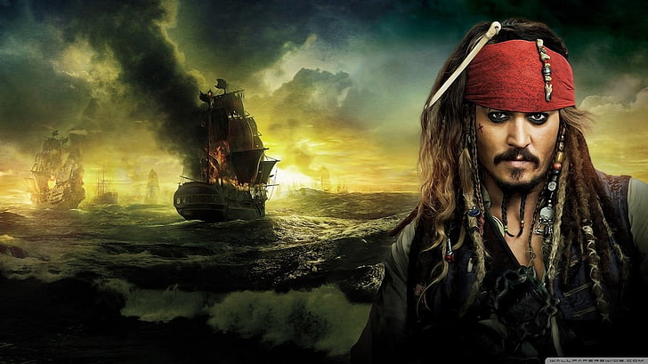 Mermaid and Pirate Ship, nature, sky, one person, pirates of the caribbean Free HD Wallpaper