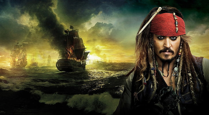 one person, depp, pirates, hat Free HD Wallpaper