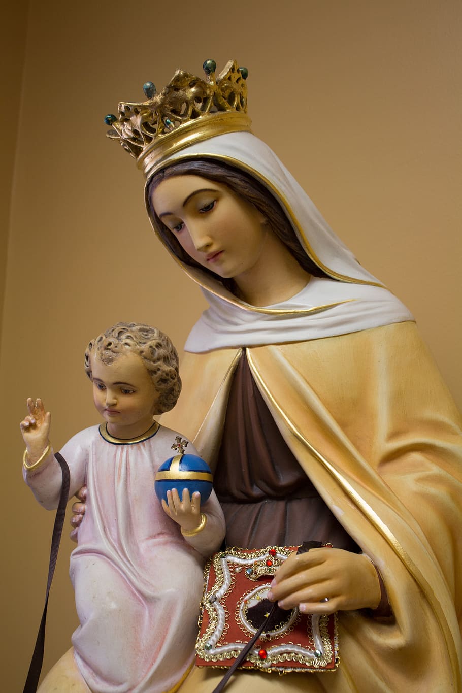 Our Lady of Mount Carmel Novena, art and craft, child, male likeness, saint Free HD Wallpaper