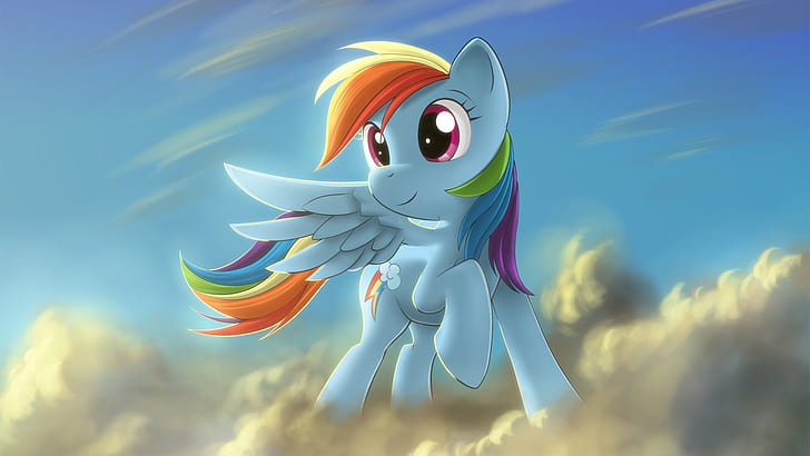 Pegasus Ponies, pony, cartooncomic, little, dash Free HD Wallpaper