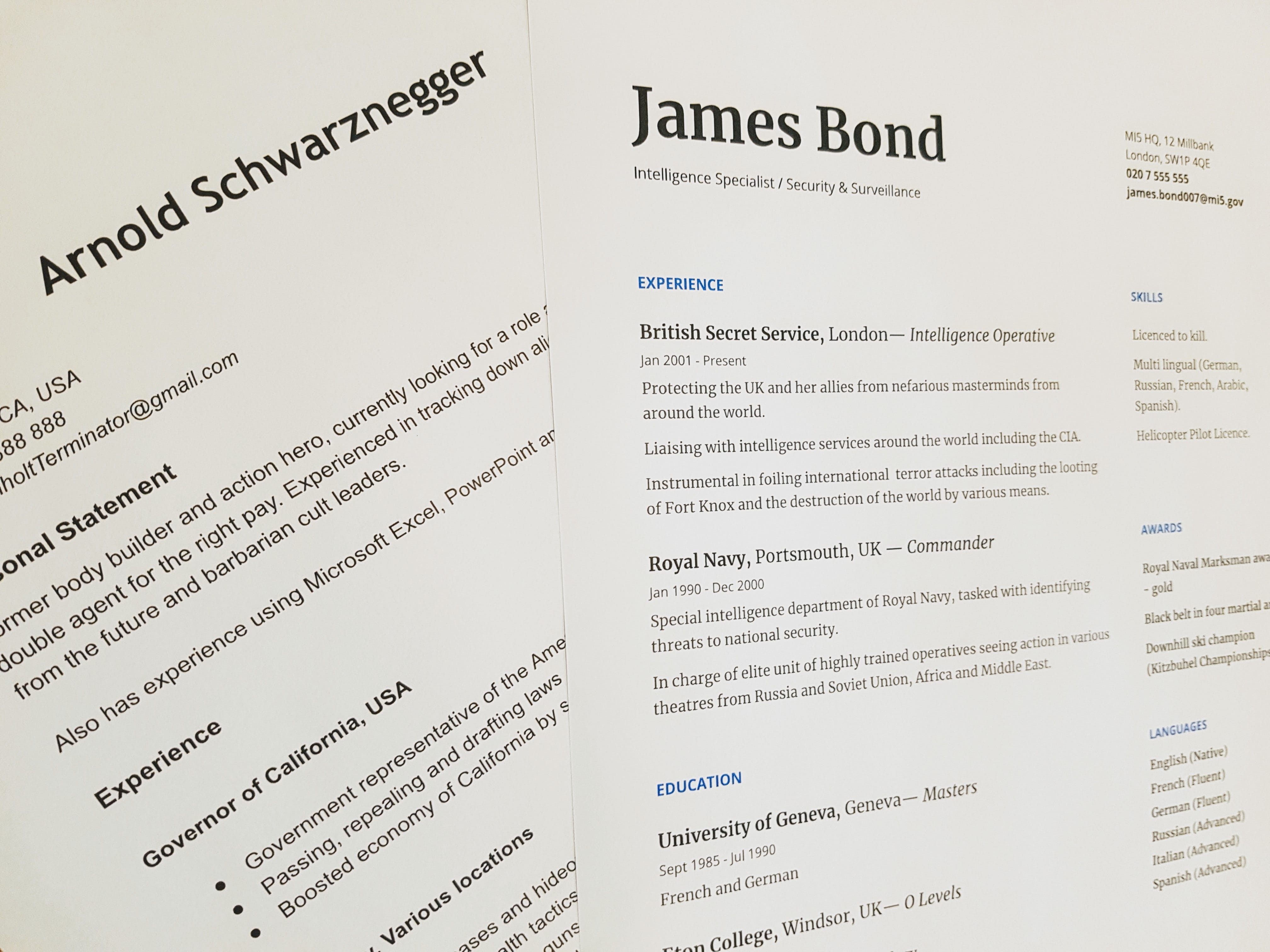 Personal Career Portfolio, james, bond, closeup, message