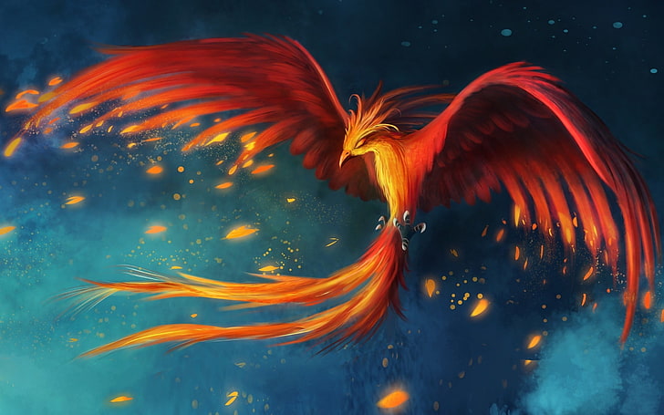 Phoenix Bird Egypt, nature, animal wildlife, burning, swimming Free HD Wallpaper