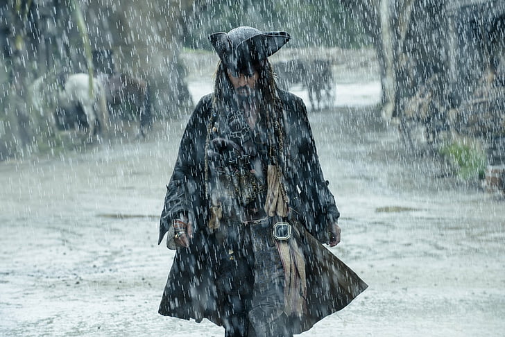 Pirates of the Caribbean Dead Men Tell No Tales Characters, rainy season, movie, nature, rain Free HD Wallpaper