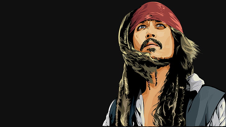 POTC Jack Sparrow, digital art, illusion, illusion suicide, 00111 artist Free HD Wallpaper