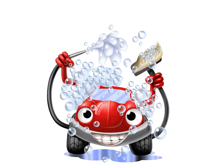 Small Car Wash, character, silver colored, indoors, technology Free HD Wallpaper