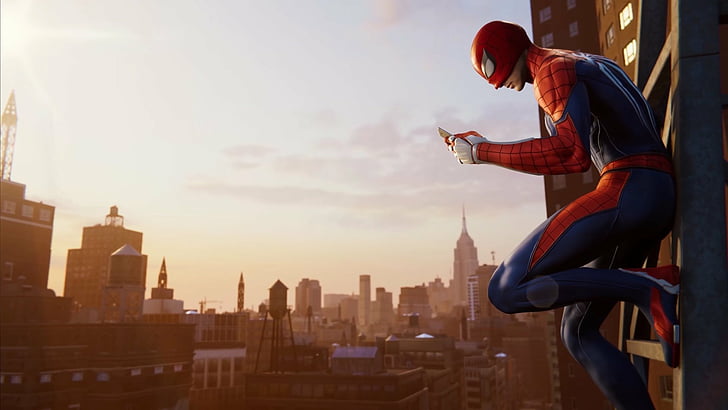 Spider-Man PS4 Design, urban skyline, standing, building, clothing Free HD Wallpaper