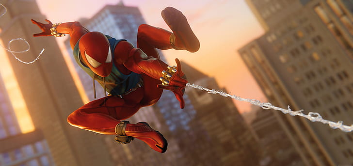 Spider-Man PS4 Noir Suit, hd, spiderman ps4, 2018 games, games Free HD Wallpaper