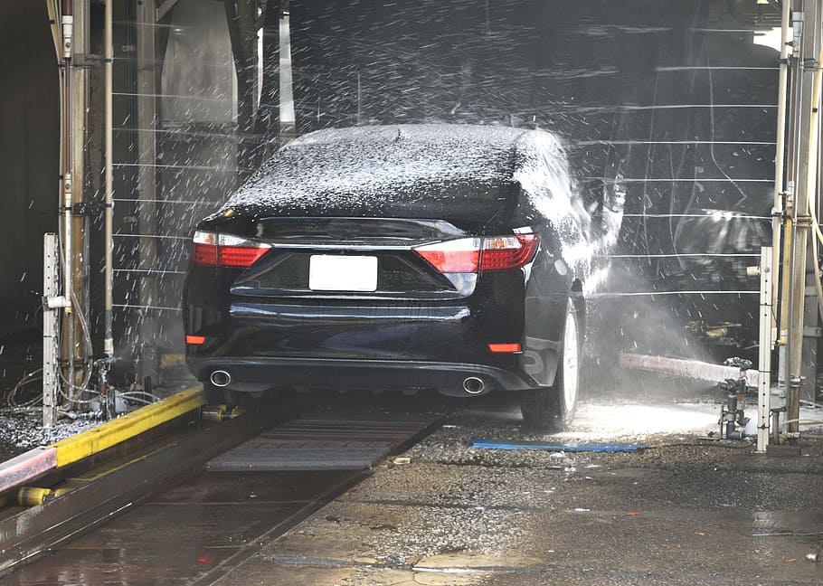 Steam Car Wash, auto, machine, public transportation, sponge