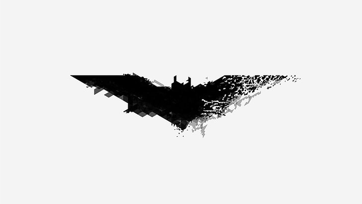 Superhero Logo Black and White, batman, black  white, logo, digital art Free HD Wallpaper