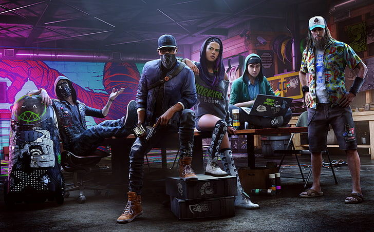 Watch Dogs 2 Police, music, group of people, young adult, lifestyles