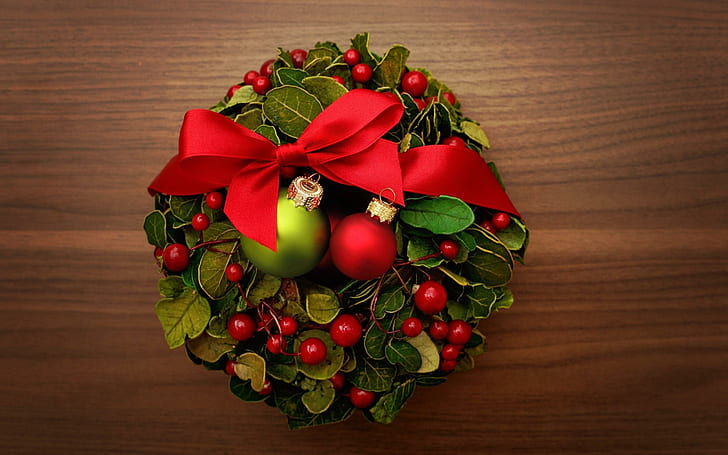 Beautiful Christmas Wreath, wreath, christmas, new, year Free HD Wallpaper