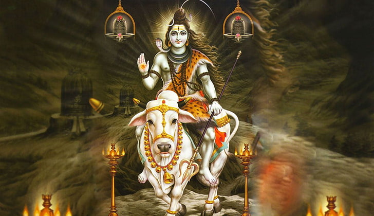 Beautiful Lord Shiva, place of worship, representation, evil, lord Free HD Wallpaper