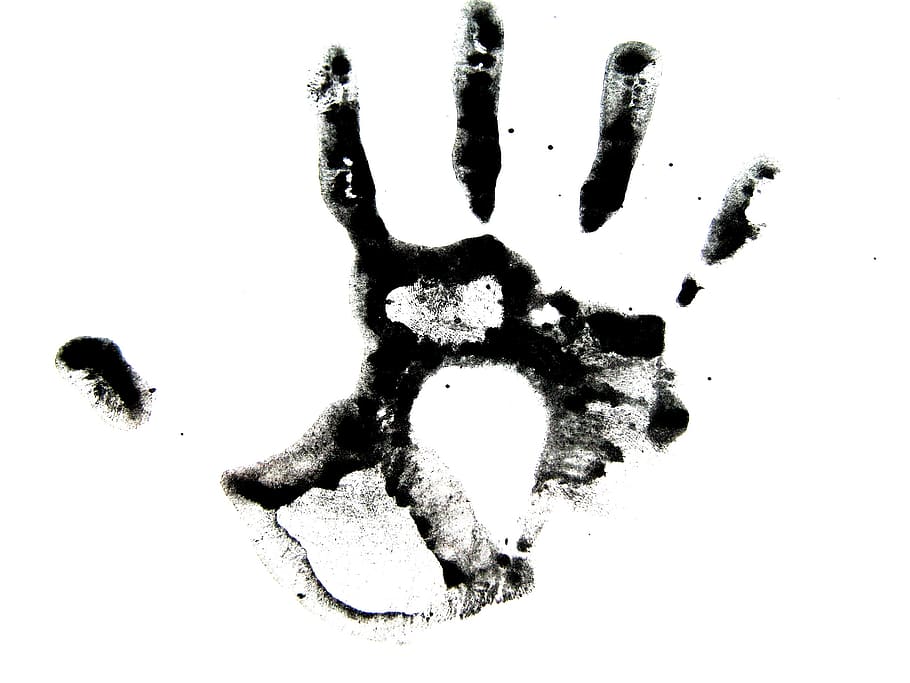 Black Hand Art, graphic, messy, isolated, blob Free HD Wallpaper