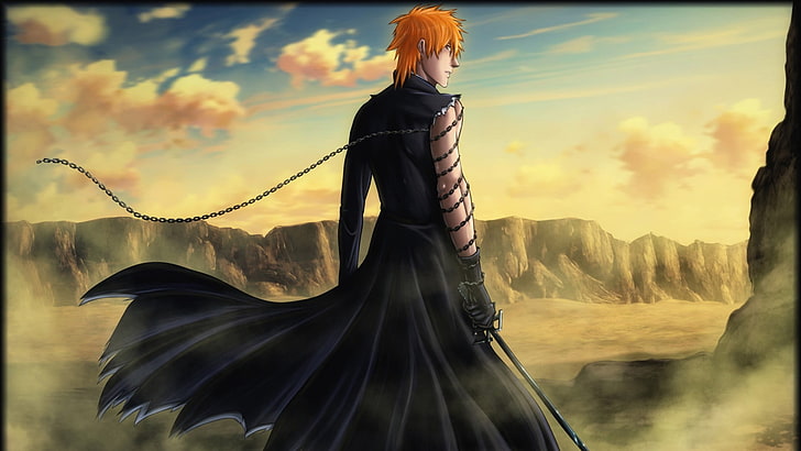 Bleach Ichigo New Bankai, adult, beauty, nature, hair Free HD Wallpaper