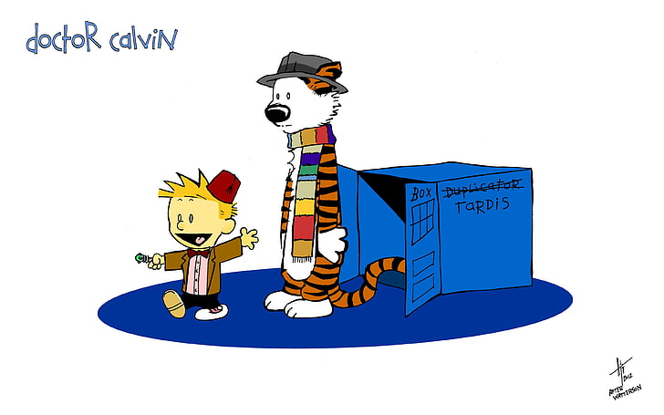 Calvin and Hobbes Fan Art, cut out, creativity, indoors, doctor Free HD Wallpaper