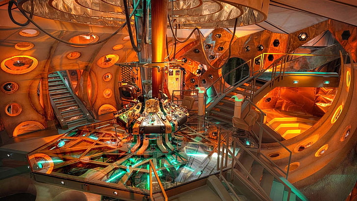 Classic Doctor Who TARDIS, orange color, choice, automobile industry, variation Free HD Wallpaper