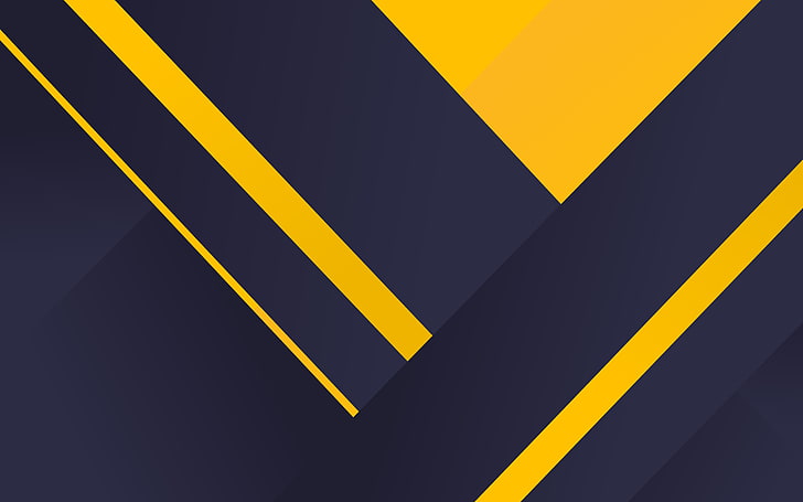 Cool Blue and Yellow, striped, black background, behance, safety Free HD Wallpaper