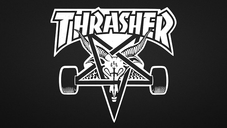 Cool Thrasher Logo, symbol, text, security, no people Free HD Wallpaper