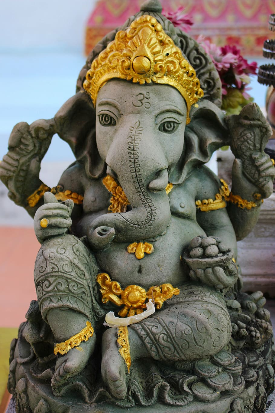 Dancing Ganesha Statue, ganesh, human representation, figure, religion Free HD Wallpaper