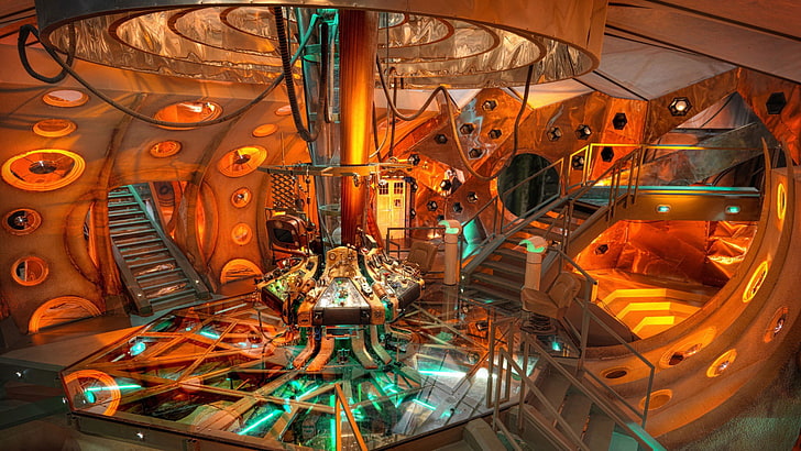 Doctor Who TARDIS Interior Season 11, cable, metal, lighting equipment, machinery Free HD Wallpaper