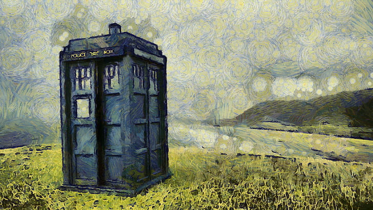 Exploding Tardis, vincent van gogh, doctor who, the doctor, tardis Free HD Wallpaper