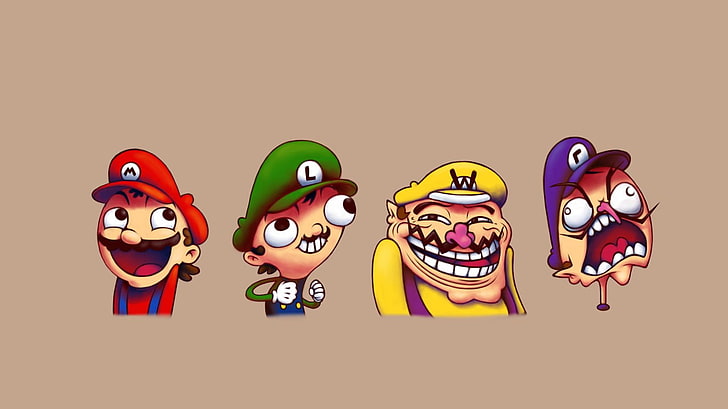 Girl Troll Face, fun, multi colored, mario, monster  fictional character Free HD Wallpaper