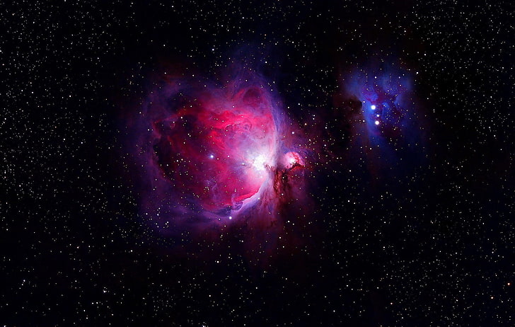 Great Orion Nebula Hubble, mystery, black background, sky, night Free HD Wallpaper