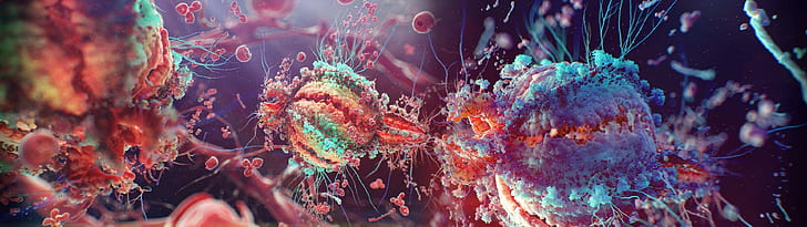 Human Immunodeficiency Virus, science, underwater, magnification, sea life Free HD Wallpaper