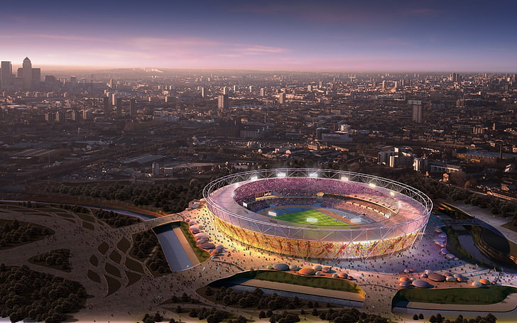 London Olympic Stadium Baseball, road, residential district, modern, business Free HD Wallpaper