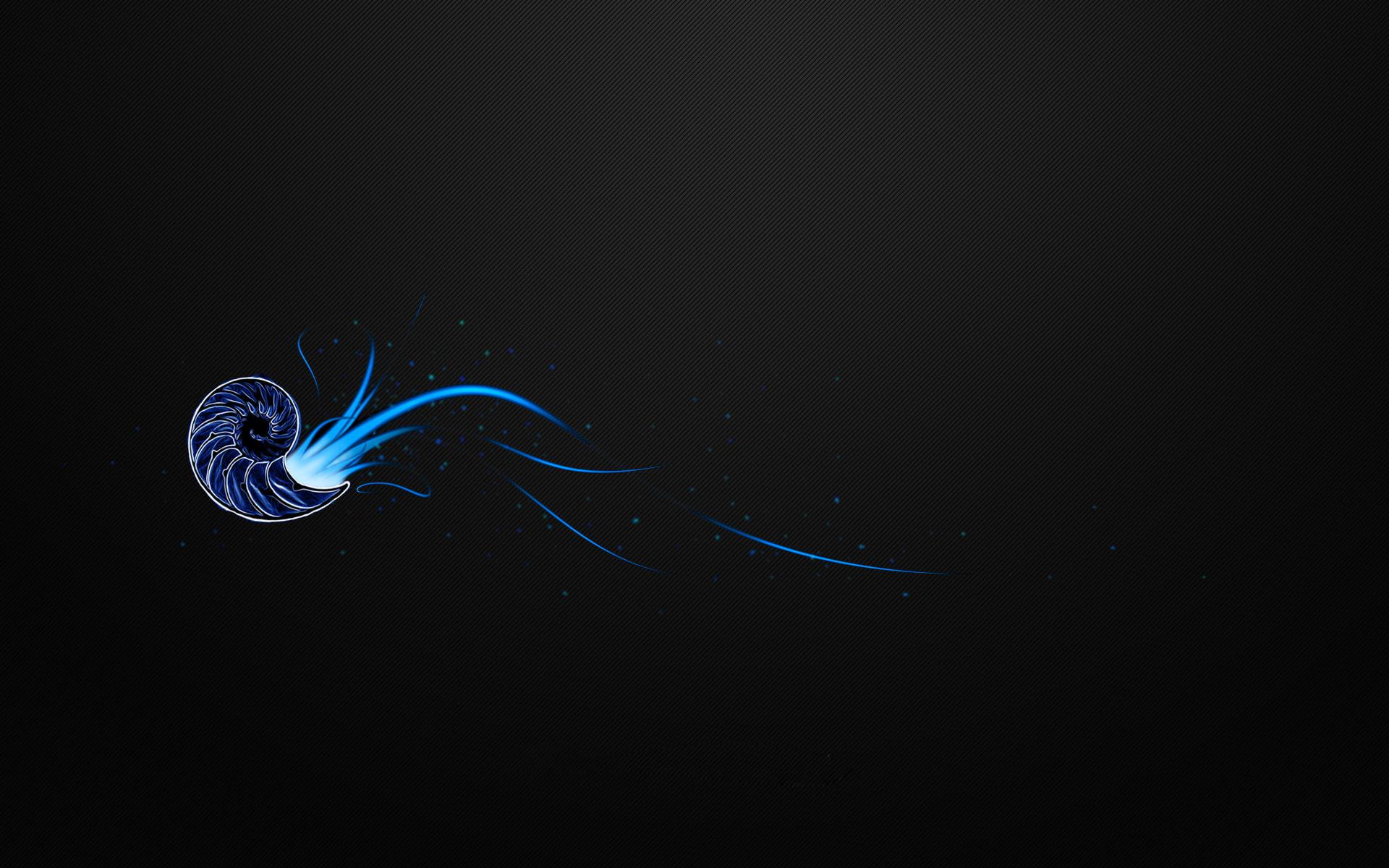 Nemo's Nautilus, nautilus, blue, art, blue art