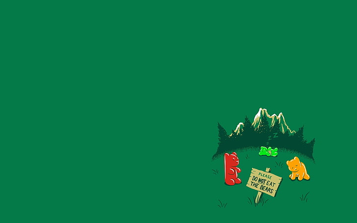 no people, red, gummy bears, art and craft Free HD Wallpaper