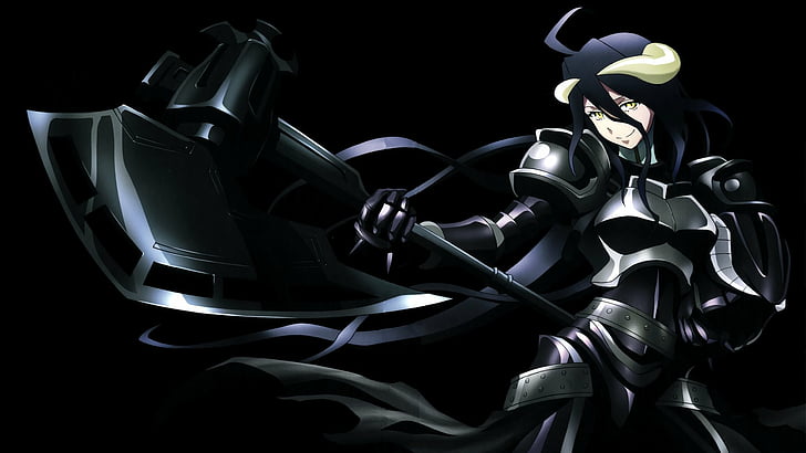 Overlord Albedo Funny, closeup, blue, headwear, overlord Free HD Wallpaper