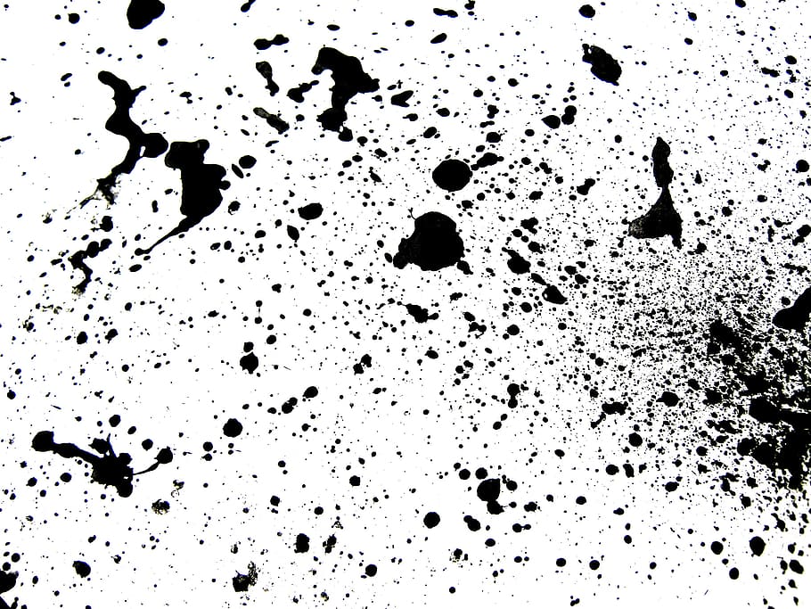Paint Splatter HD, black, white color, stain, grungy Free HD Wallpaper