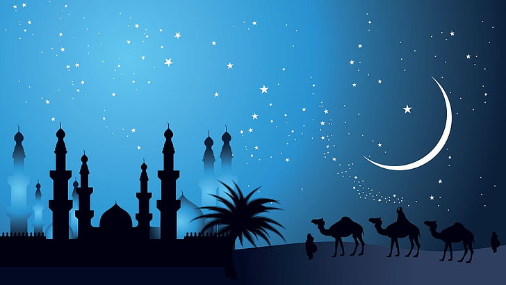 Ramadan Arabic, animal themes, illuminated, architecture, ramadan