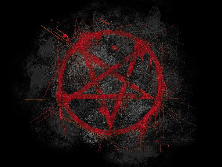 Red Pentacle, creativity, aggression, no people, heart shape Free HD Wallpaper