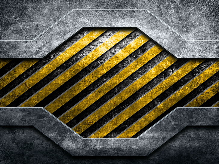 Safety Vests, stripes, yellow, caution, metal Free HD Wallpaper