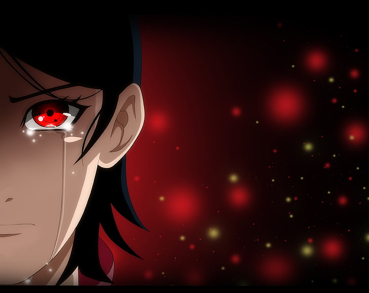 Sasuke Red Eye, black color, cheerful, nature, dark Free HD Wallpaper