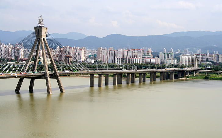 SciFi Wall, seoul, hangang, river, olympic Free HD Wallpaper