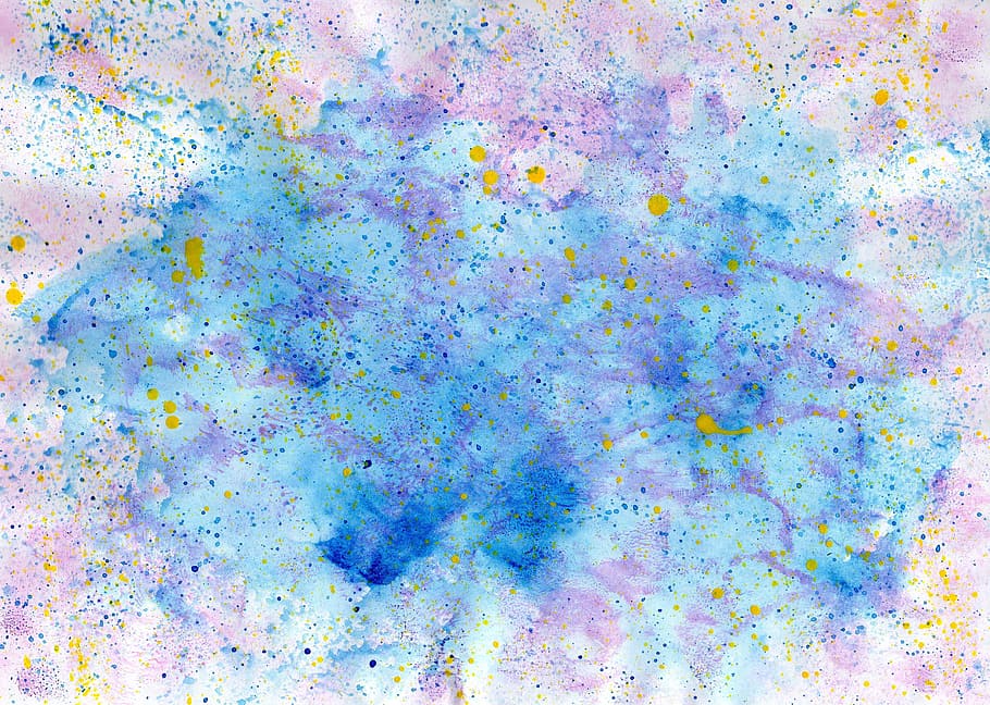 splattered, no people, multi colored, watercolor paints