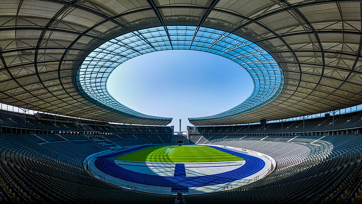 Stade Olympique, panoramic, ceiling, olympic stadium, football Free HD Wallpaper