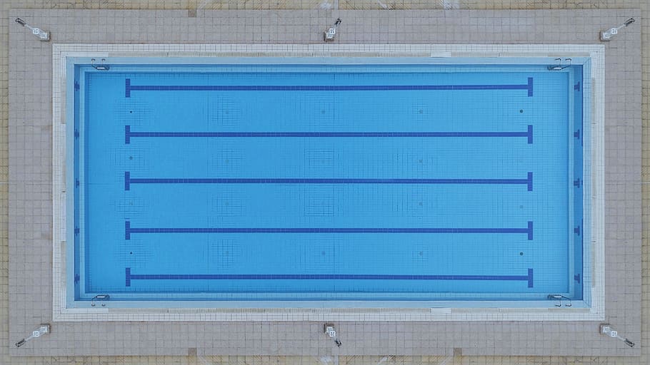 Swimming Pool Cost, blue, city, lines, looking down Free HD Wallpaper