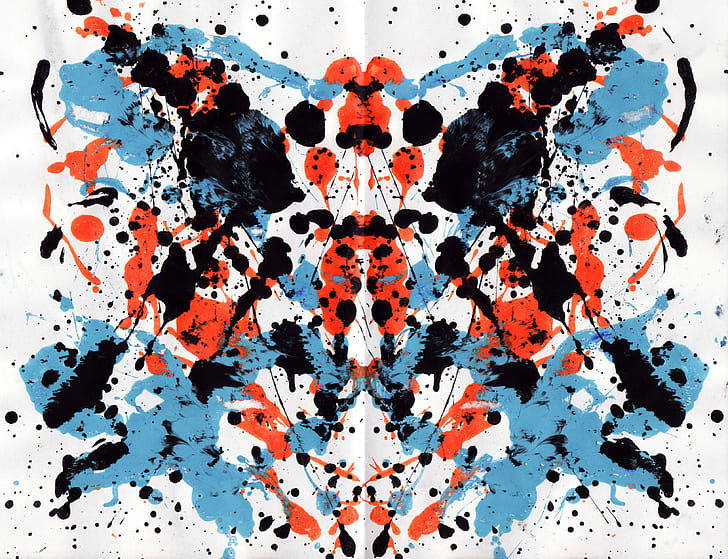 symmetry, rorschach test, ink, Rorschach test Free HD Wallpaper