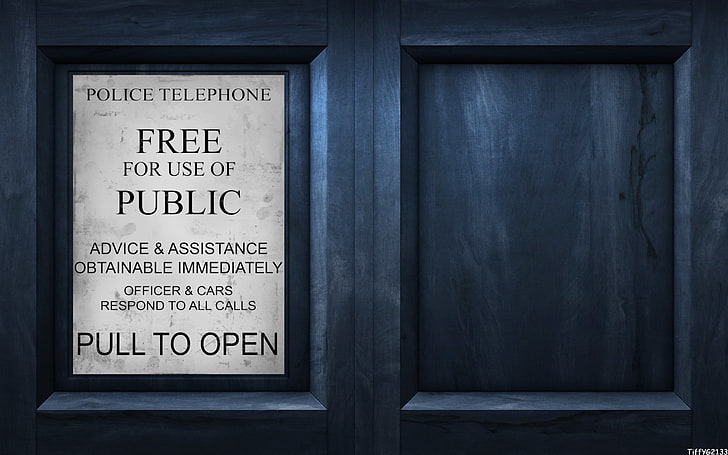 TARDIS Interior Doors, warning sign, architecture, day, wall  building feature Free HD Wallpaper