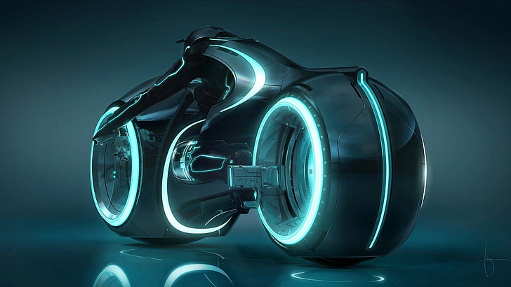 Tron Light Cycle Lego, technology, motion, illuminated, motor vehicle Free HD Wallpaper