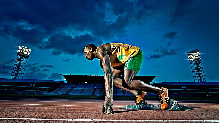 Usain Bolt Sprinting Technique, sports, olympic, bolt,, games Free HD Wallpaper