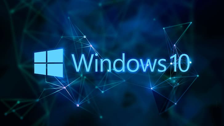 Windows 10 Dark Themes, blue background, windows 10, windows Free HD Wallpaper