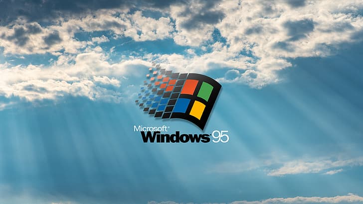 Windows 95 Tiled, Windows 95, windows 95, microsoft, blue Free HD Wallpaper