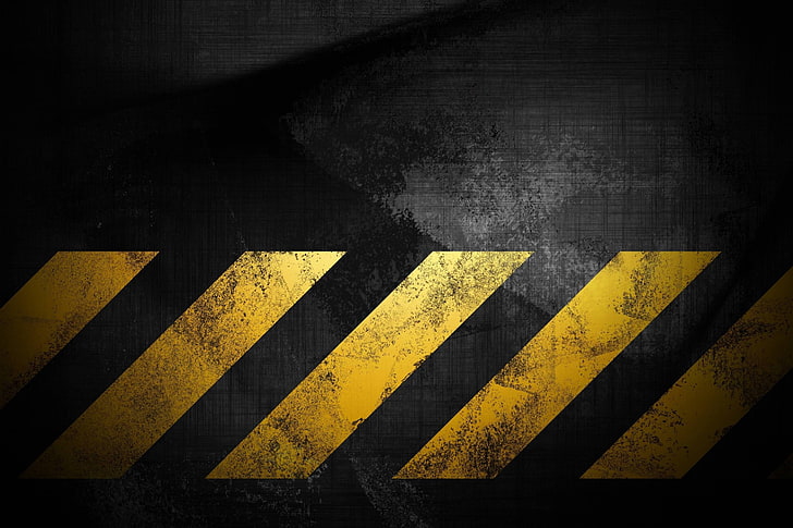 Yellow Black Abstract, grunge, symbol, damaged, dirty Free HD Wallpaper