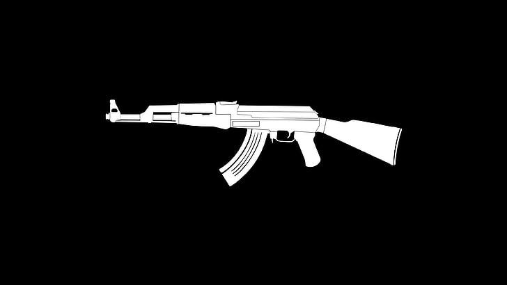 AK-47 Pics, communication, handgun, warning sign, technology Free HD Wallpaper