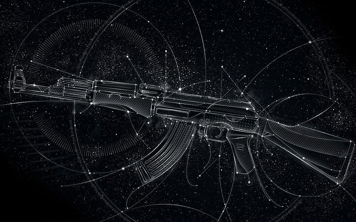 Ak4d Rifle, kalashnikov, diagram,, ak47, AK-47 Free HD Wallpaper